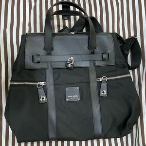 Henri Bendel Jet Setter large black nylon